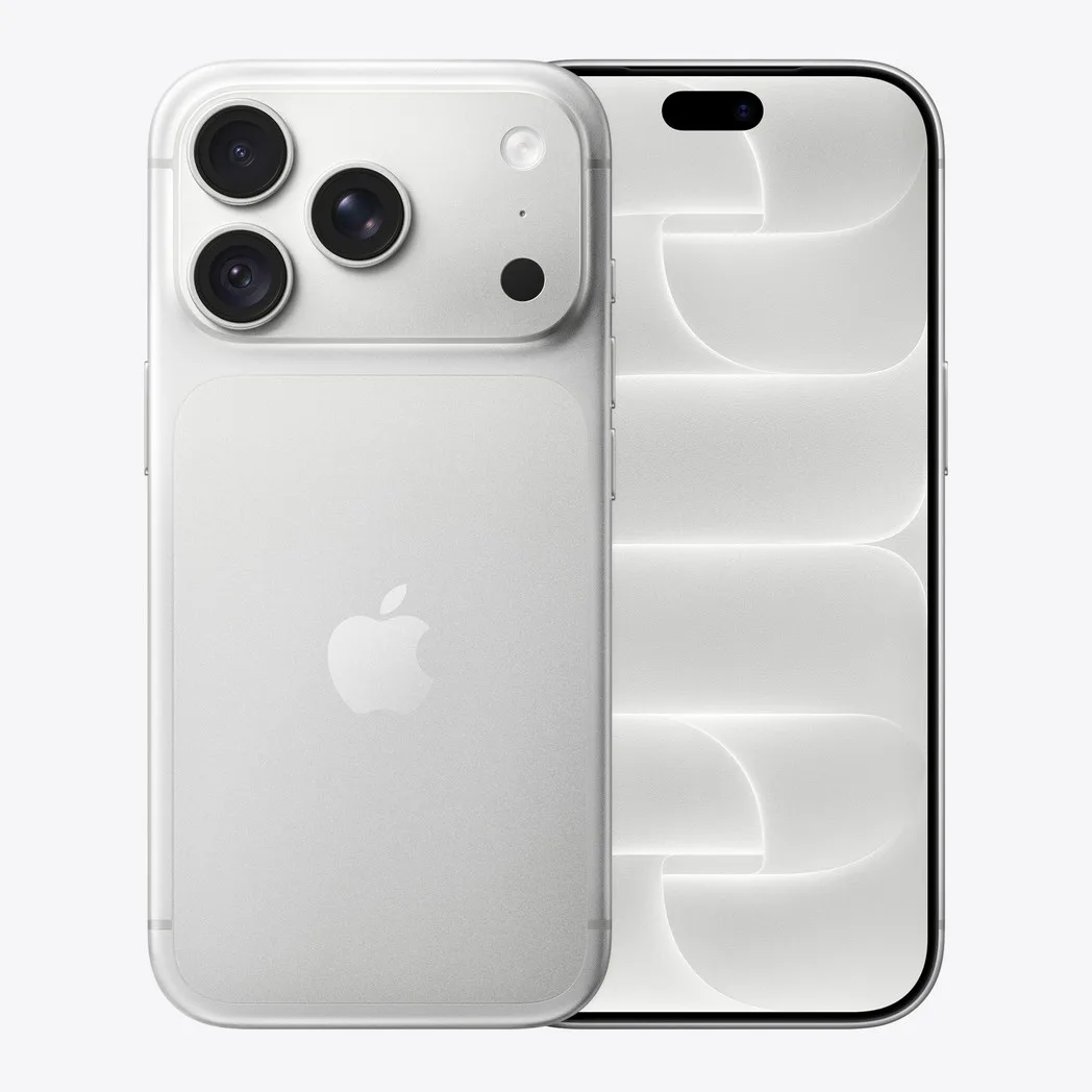iPhone 18 Pro in Silver, rear and front view